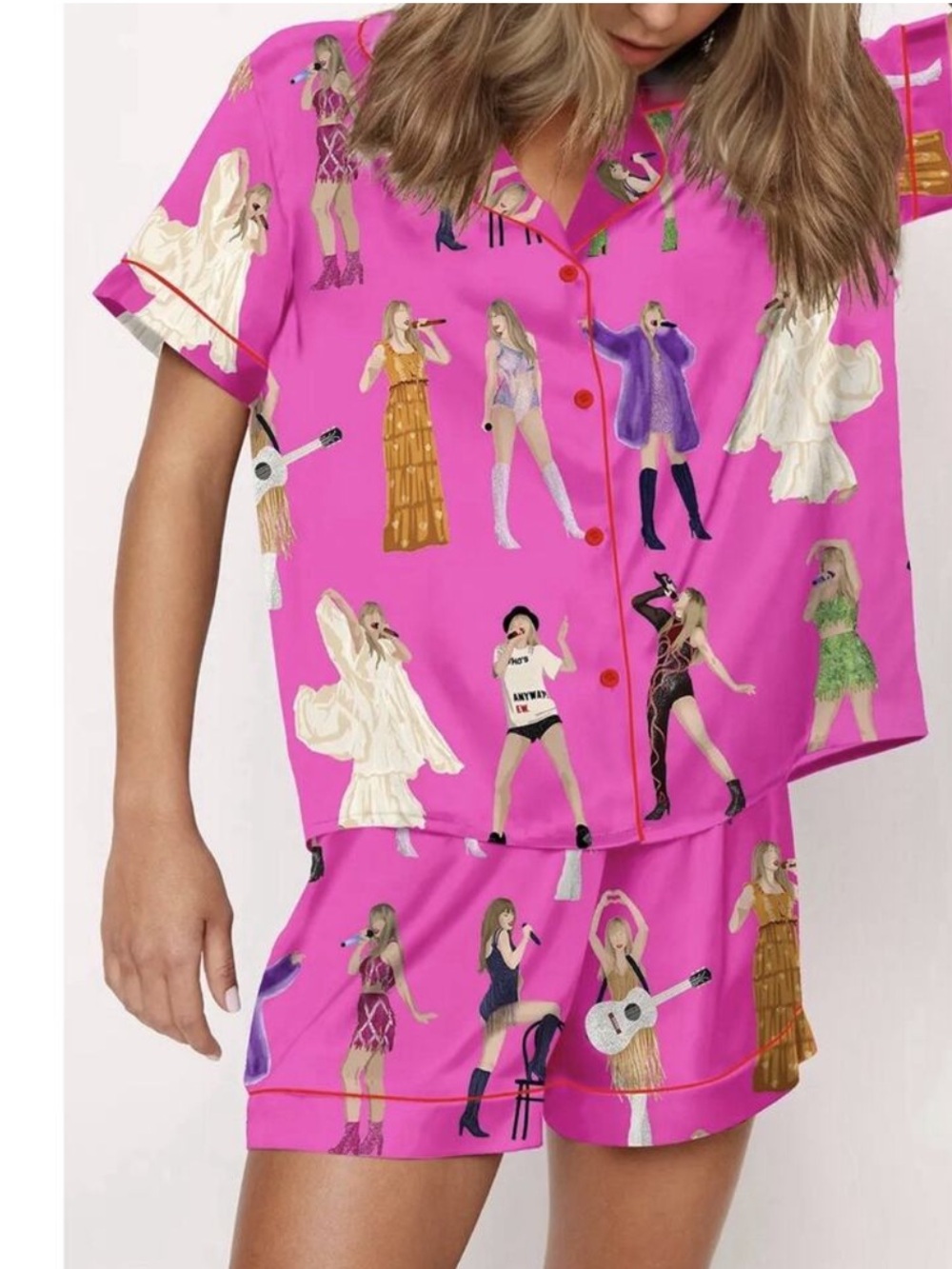NWT Sheshow Taylor Swift Print Short Pajama Set